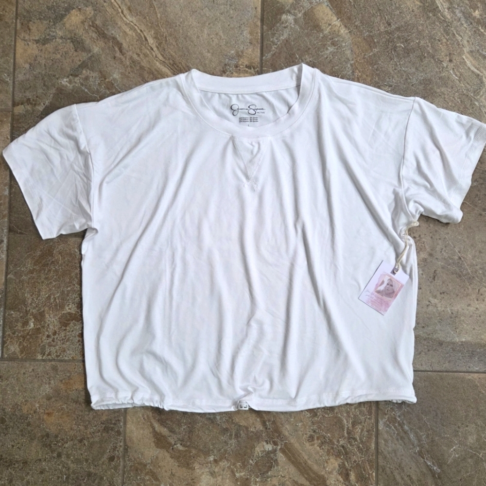 White‎ Cropped T-Shirt